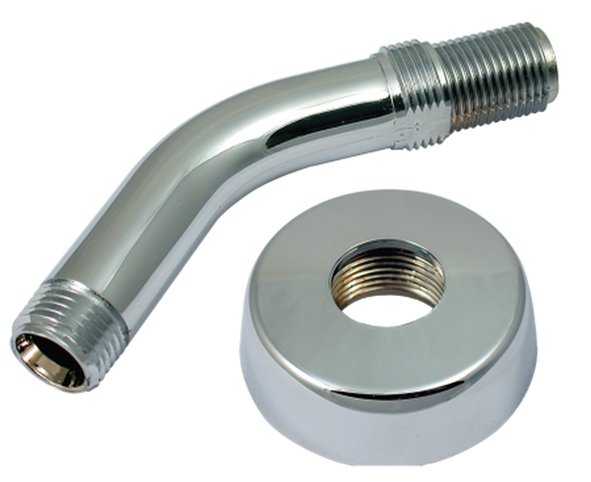 Mobile Home/RV Shower Arm & Flange Chrome Plated 1/2" Threads H & S